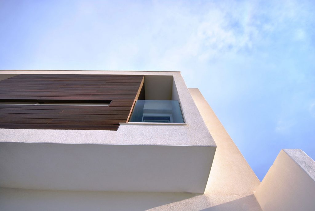 Cladded Balcony in stained pressure treated timber