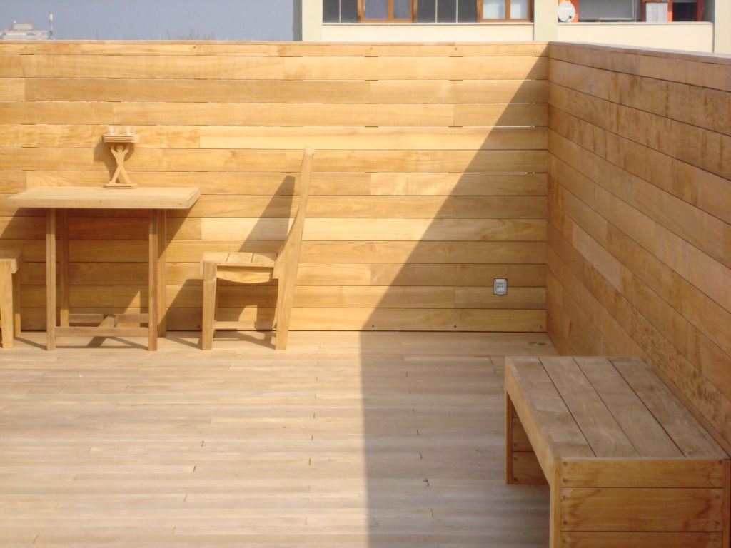 Teak cladding