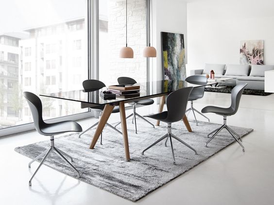 Monza dining table and Adelaide chairs by BoConcept